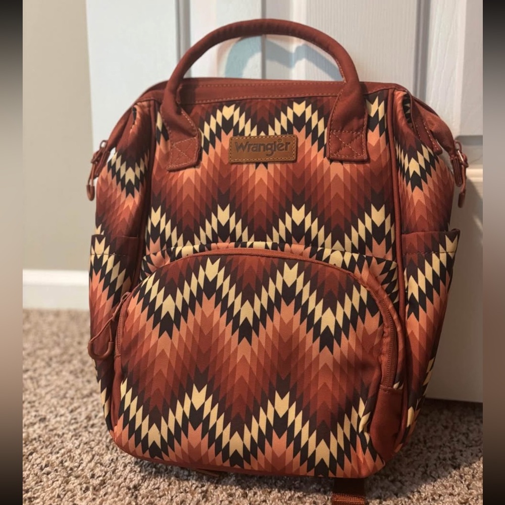 Wrangler Women's Tan and Brown Patterned Backpack